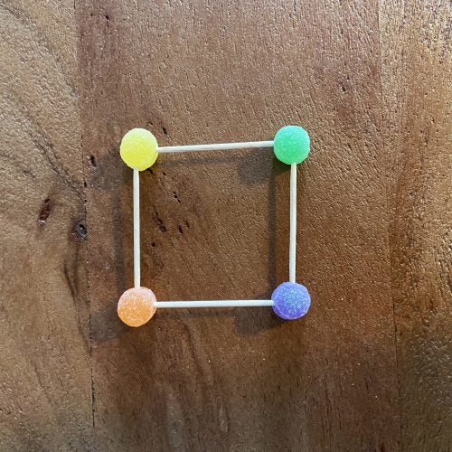 build a gumdrop pyramid step 1