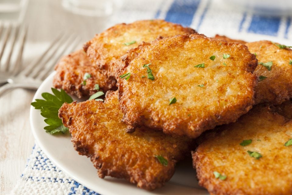 make Hanukkah fried potato pancakes called latkes with this recipe from Little Passports