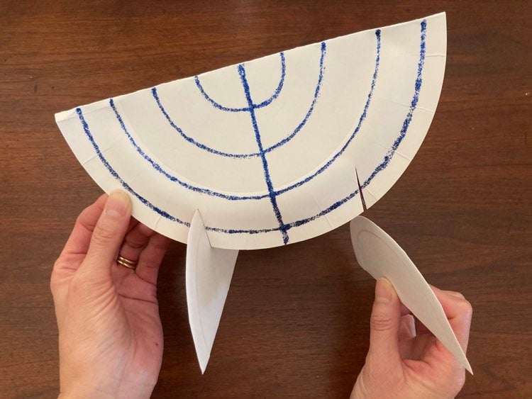 DIY menorah craft from Little Passports step 11